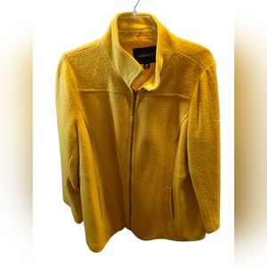 20W Lands' End Yellow Wool Zippered Jacket, Like New